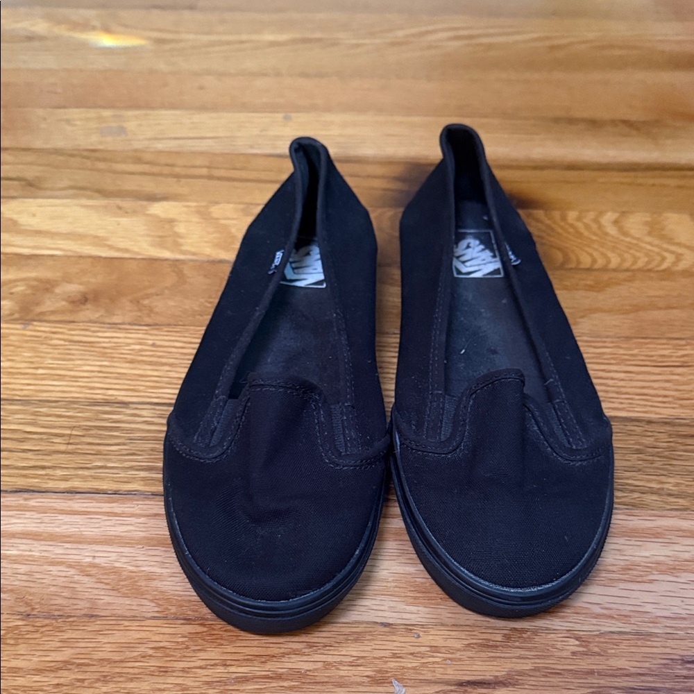 Vans Black Canvas Slip-On Shoes